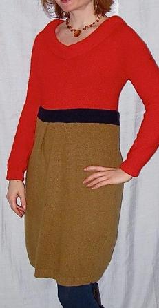 colorblockedsweaterdress