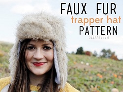 FAUX FUR: trapper hat (free pattern!) - see kate sew