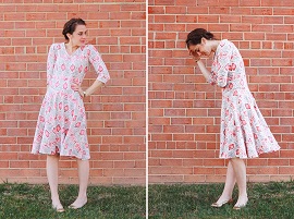 Turn-a-Tee-Pattern-Into-a-Dress-One-Little-Minute-Blog-Cute-Tribal-circle-dress