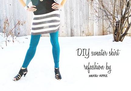 diy sweater skirt