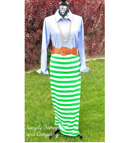 striped maxi skirt final