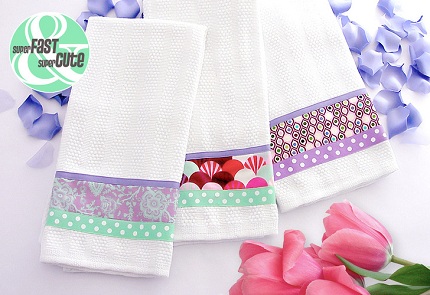 Tutorial: Fabric and ribbon embellished towels