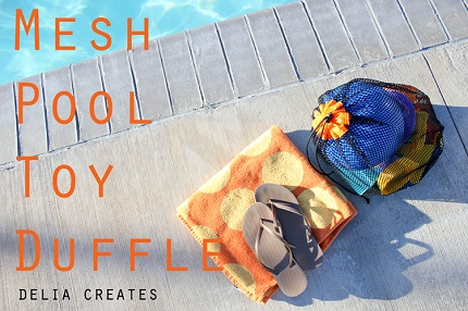 Orange Mesh Pool Toy Bag  title