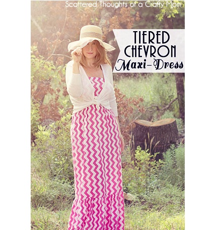 tieredchevronmaxidress