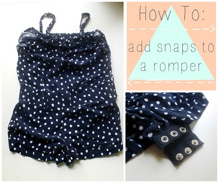 How to Add snaps to a romper