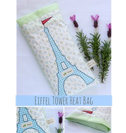 Tutorial: Eiffel Tower appliqued heating bag cover