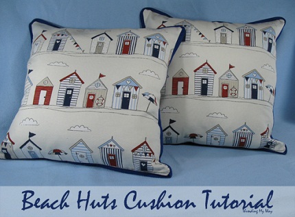 Tutorial: Contrast trim throw pillow with button closure