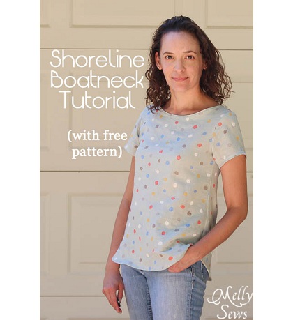 Free pattern: Shoreline Boatneck top, limited time only