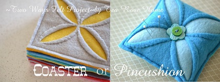 Tutorial: Mod flower felt coaster or pincushion