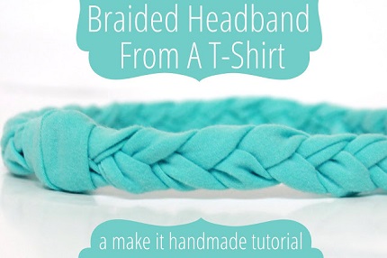 Tutorial: Braided headband from an old t-shirt