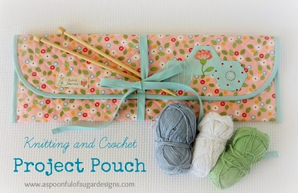 Tutorial: Knitting and crochet project pouch