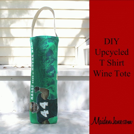 Tutorial: Wine tote from an old t-shirt