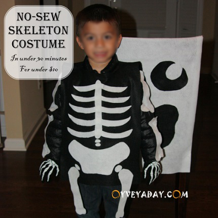 Tutorial: 30-minute skeleton costume, no sewing required