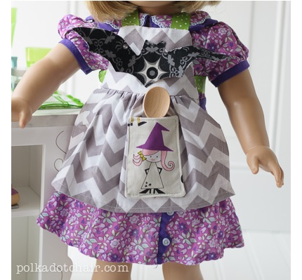 Tutorial: Halloween apron for an 18" doll