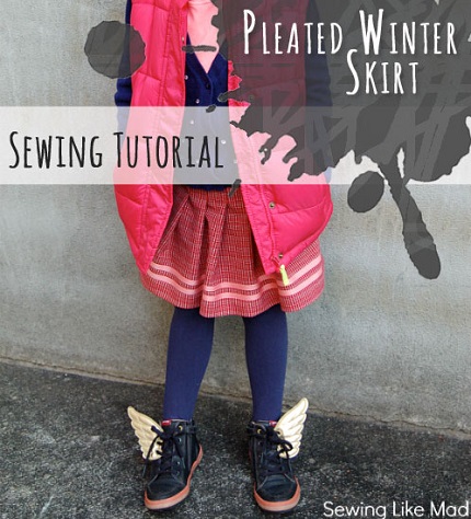 Tutorial: Little girl's pleated winter skirt