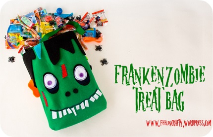 Tutorial: FrankenZombie Halloween treat bag