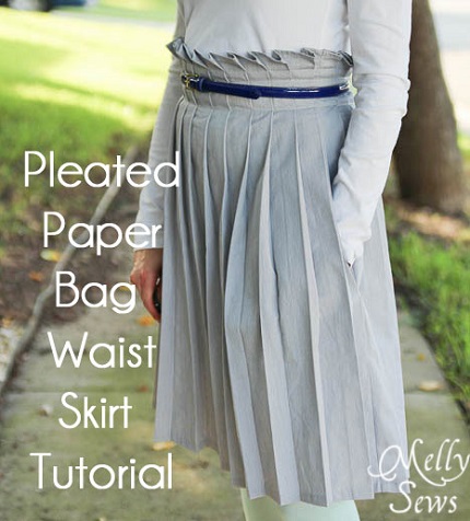 Tutorial: Pleated paper bag waist skirt