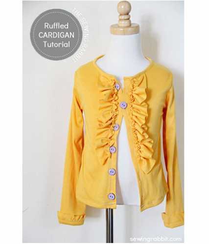 Tutorial: Little girl's ruffled cardigan