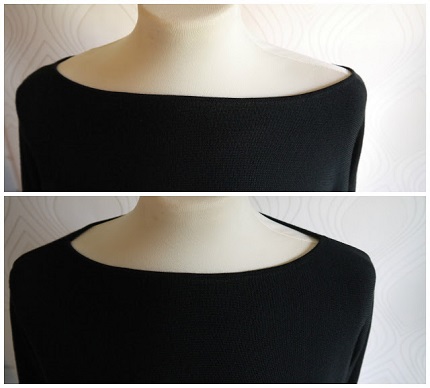 Tutorial: How to take in a wide slash neck