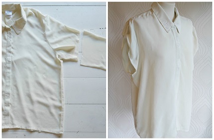 Tutorial: 90s silk blouse refashion