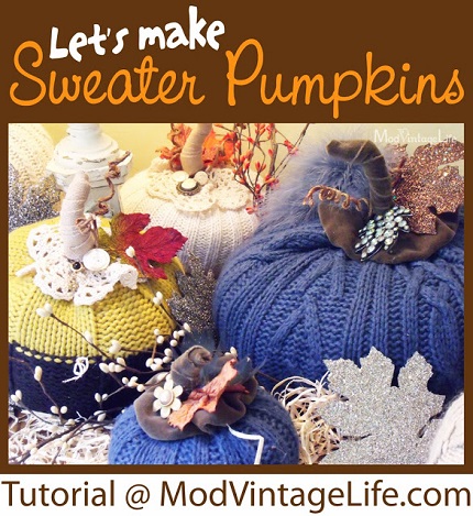 Tutorial: Sweater pumpkins with fancy stems