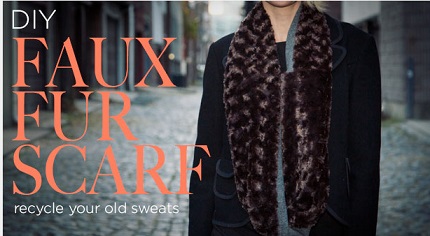 Tutorial: Faux fur scarf