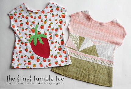 Free pattern: Tumble Tee in 3 month size