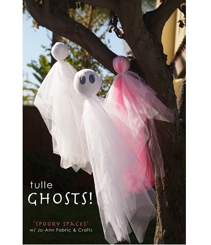 Tutorial: Cute tulle ghosts for Halloween