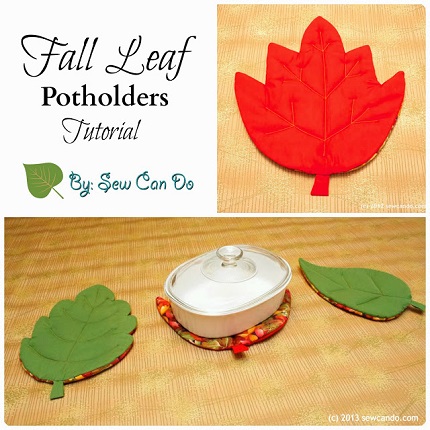 Tutorial: Double function leaf shaped pot holders and hot pads