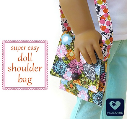 Tutorial: Simple shoulder bag for an American Girl doll