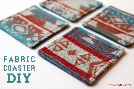 Tutorial: Easy fabric coasters