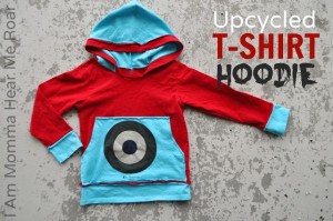 upcycled t-shirt hoodie