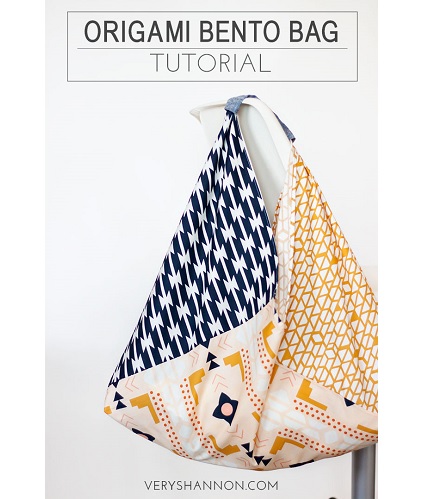 Origami Bento Bag Pattern and Tutorial: Quick Tote Bag