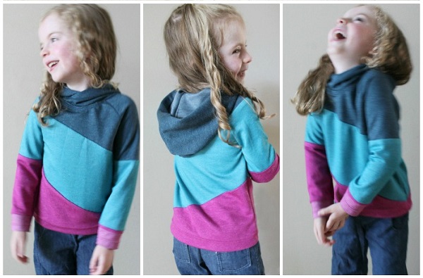 Tutorial: Diagonal color blocked hoodie