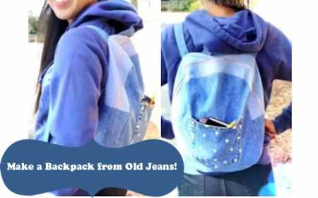 Video tutorial: Make a backpack from old jeans