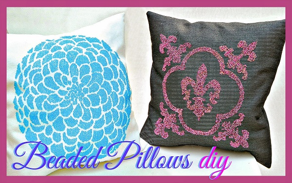 Tutorial: Beaded throw pillows, with no actual beading required