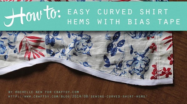 Tutorial: Use bias tape to sew curved hems