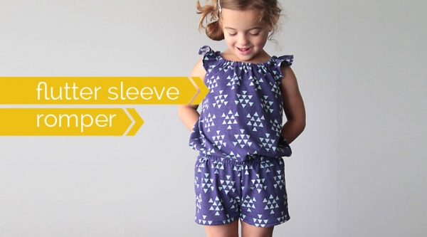 Free pattern: Little girl's flutter sleeve romper