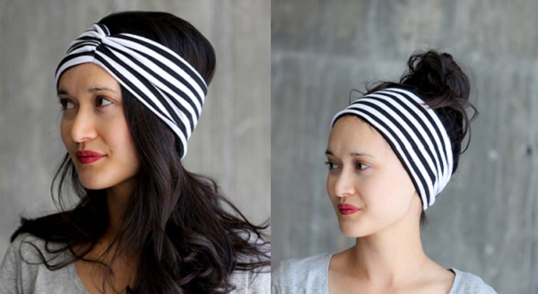 Tutorial: DIY knit fabric headwrap