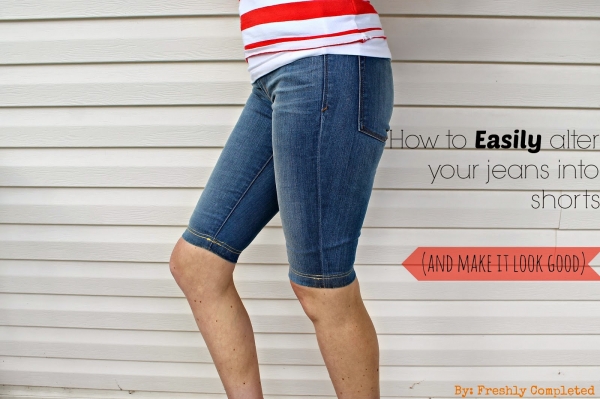 Tutorial: DIY jeans shorts with a finished hem