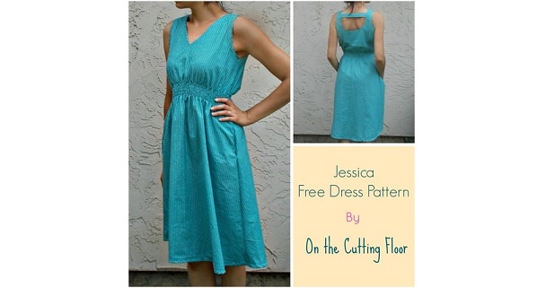 Tutorial: Jessica sleeveless V-neck dress