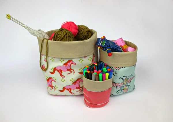 Free pattern: Matryoshka nesting fabric bins