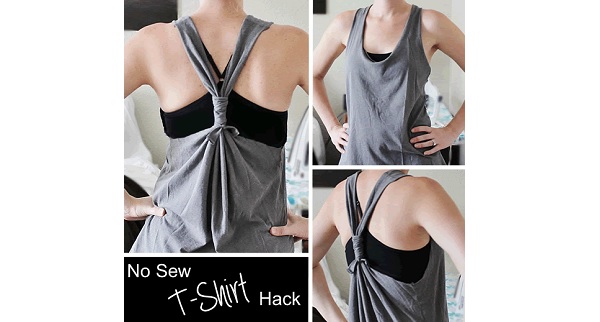 Tutorial: No-sew t-shirt to racerback tank DIY