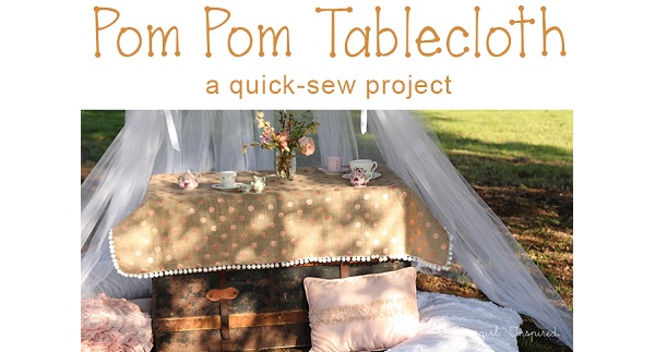 Tutorial: Easy pom pom tablecloth