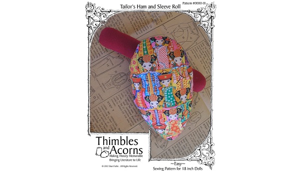 Free pattern: Mini tailor's ham and sleeve roll for sewing doll clothes