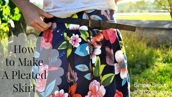 Tutorial: Wide waistband pleated skirt