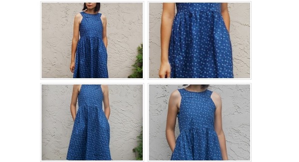 Free pattern: Ayza round yoke dress for women