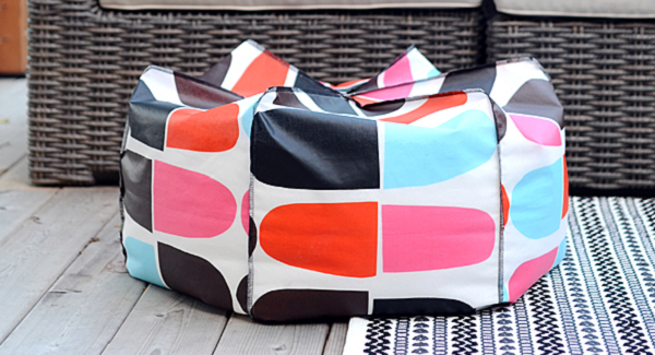 Tutorial: DIY bean bag pouf cushion