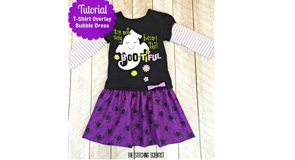 Tutorial: Little girls t-shirt overlay bubble dress