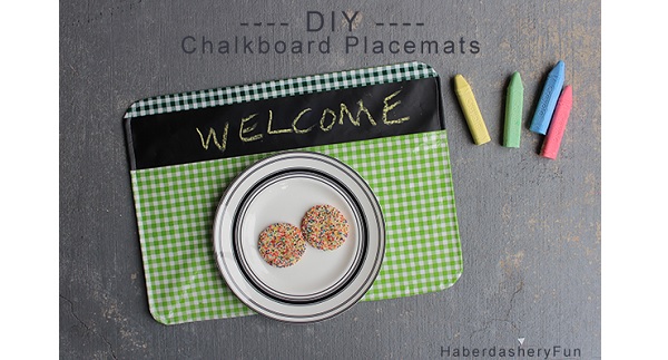 Tutorial: Chalkboard fabric placemats